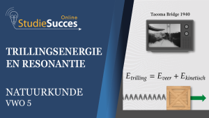 Banner natuurkunde cursus trillingsenergie en resonantie. De tacoma bridge.